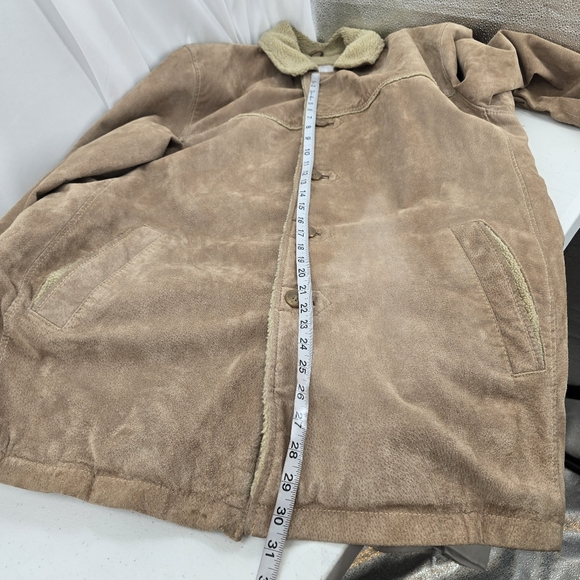 Vintage Wilsons Leather M. Julian Men's Sherpa Lined Suede Jacket Size XL Beige. - Picture 9 of 10